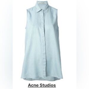 Acne Studios Ash Fluid‎ Sleeveless Button Up Tank XS